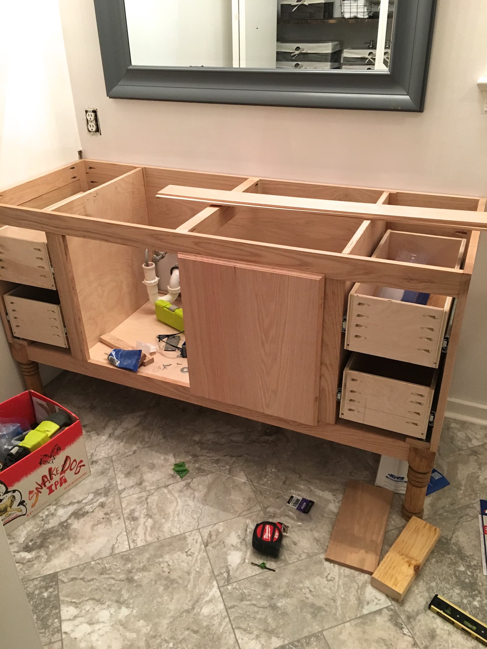 Build-a-DIY-Bathroom-Vanity-Build-drawers-cabinet-doors-Thrift-Diving 56