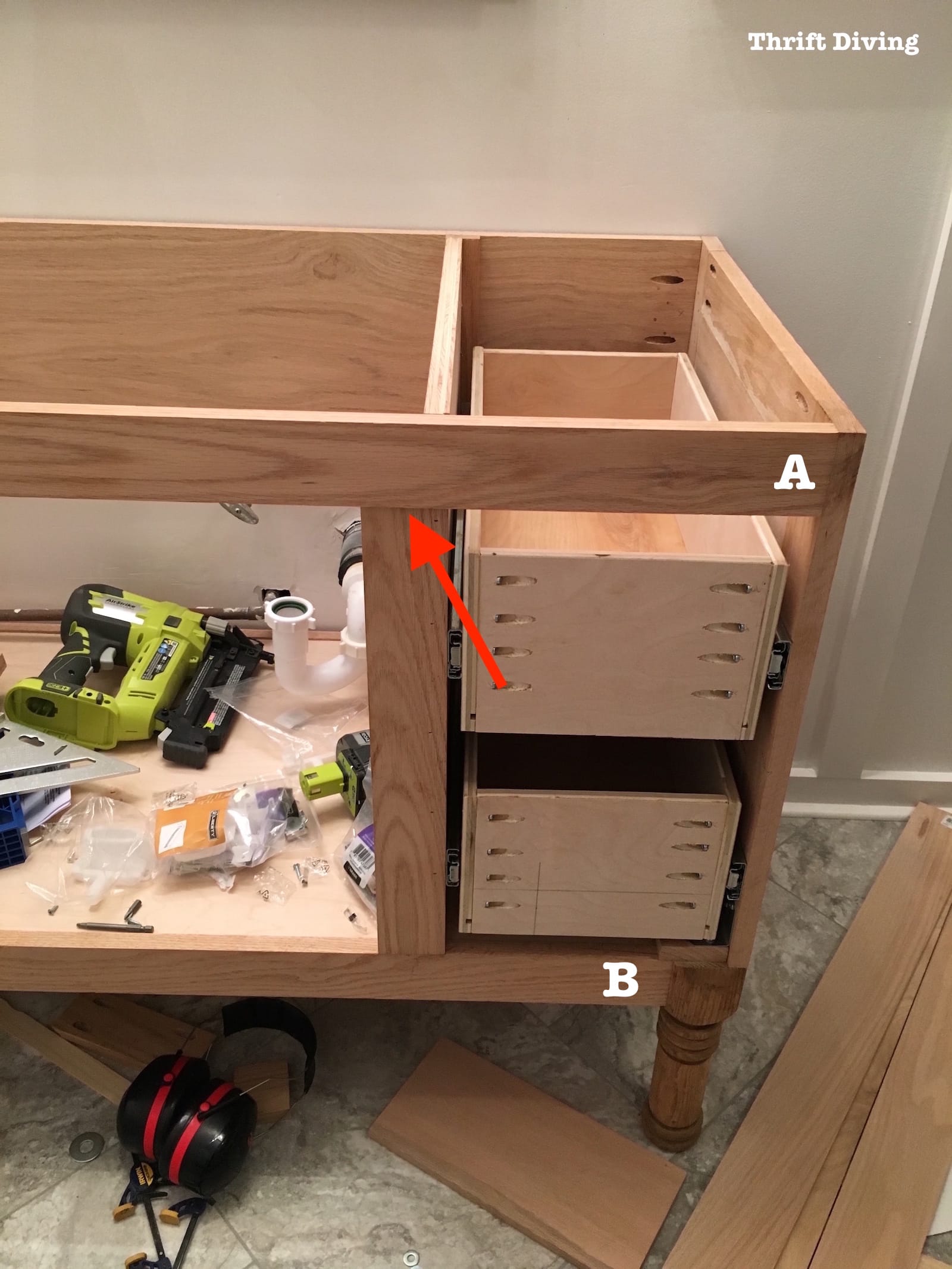 Build-a-DIY-Bathroom-Vanity-Build-drawers-cabinet-doors-Thrift-Diving-669