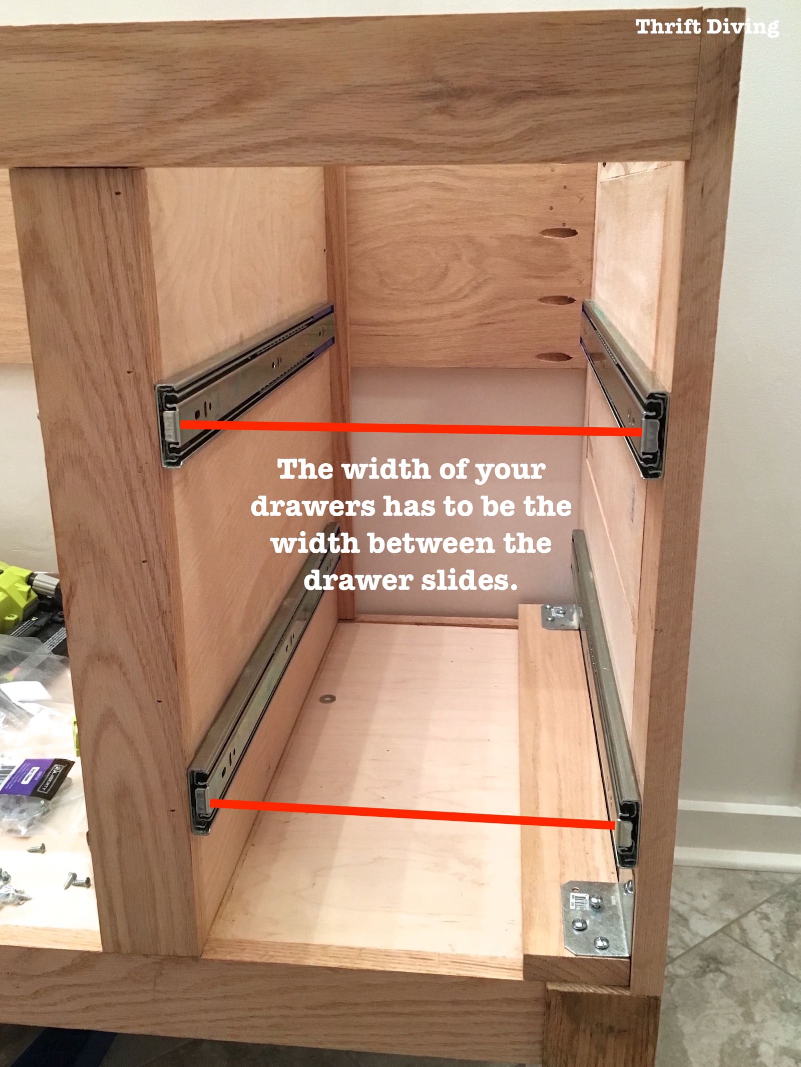 Build a DIY Bathroom Vanity - Part 4 - Making the Drawers