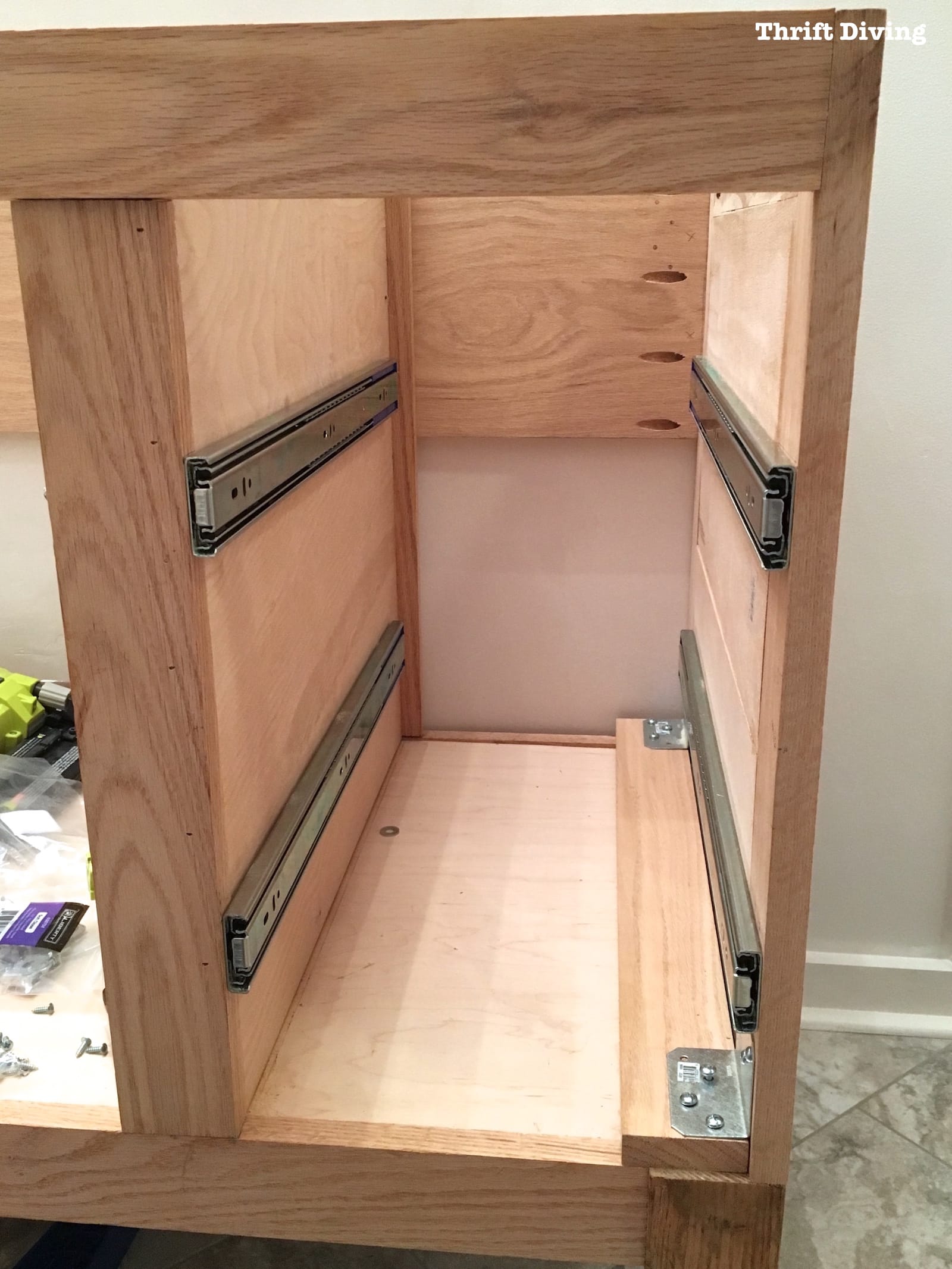 Build-a-DIY-Bathroom-Vanity-Build-drawers-cabinet-doors-Thrift-Diving-Blog 91