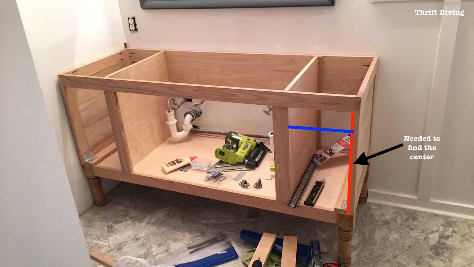 Build-a-DIY-Bathroom-Vanity-Build-drawers-cabinet-doors-Thrift-Diving-Blog 98