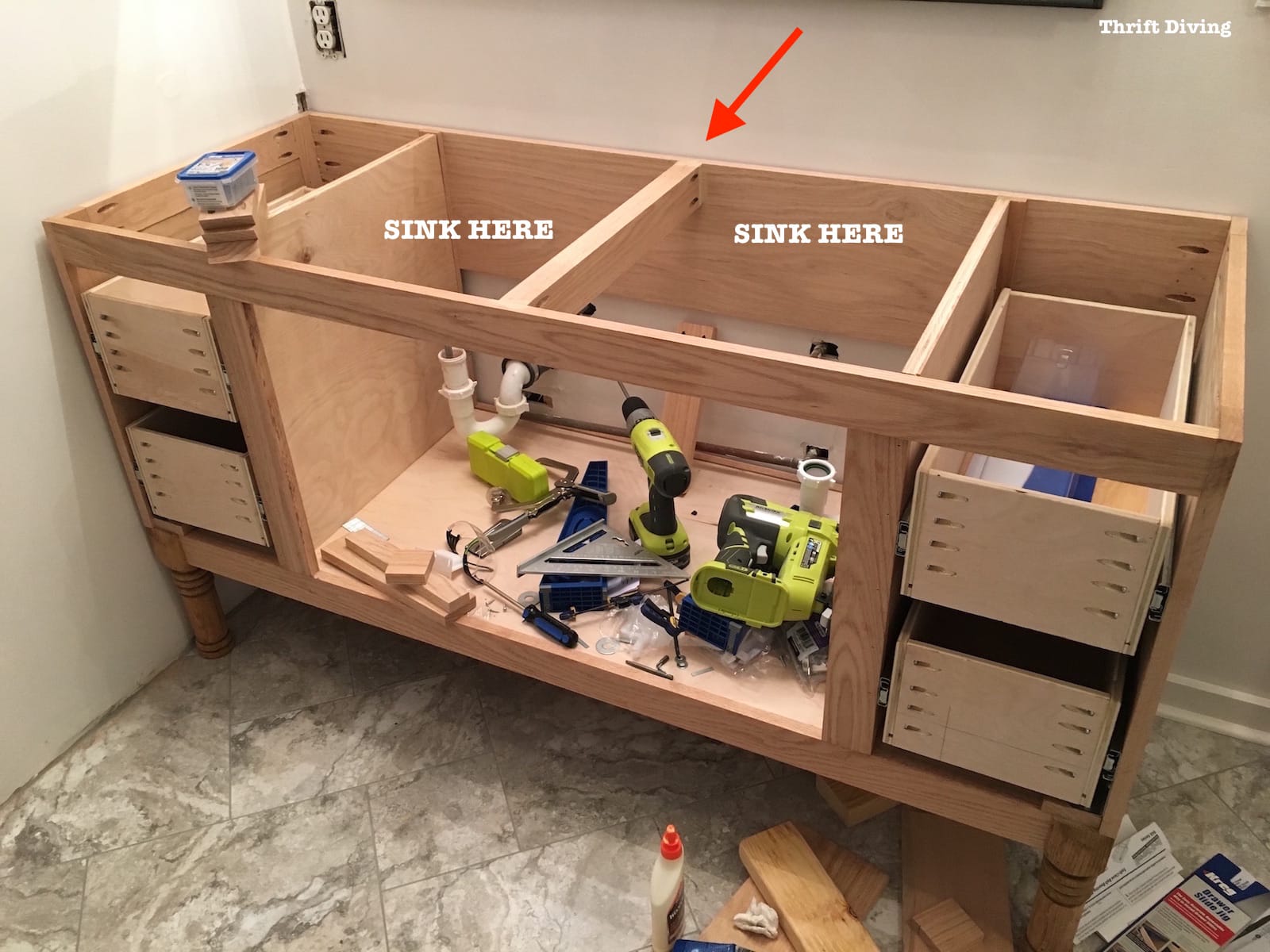 How to Build a Built-in Bath Cabinet (DIY)