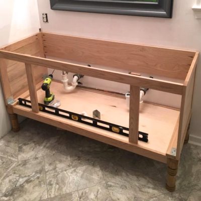 Build a DIY Bathroom Vanity – Part 2 – Attaching the Sides