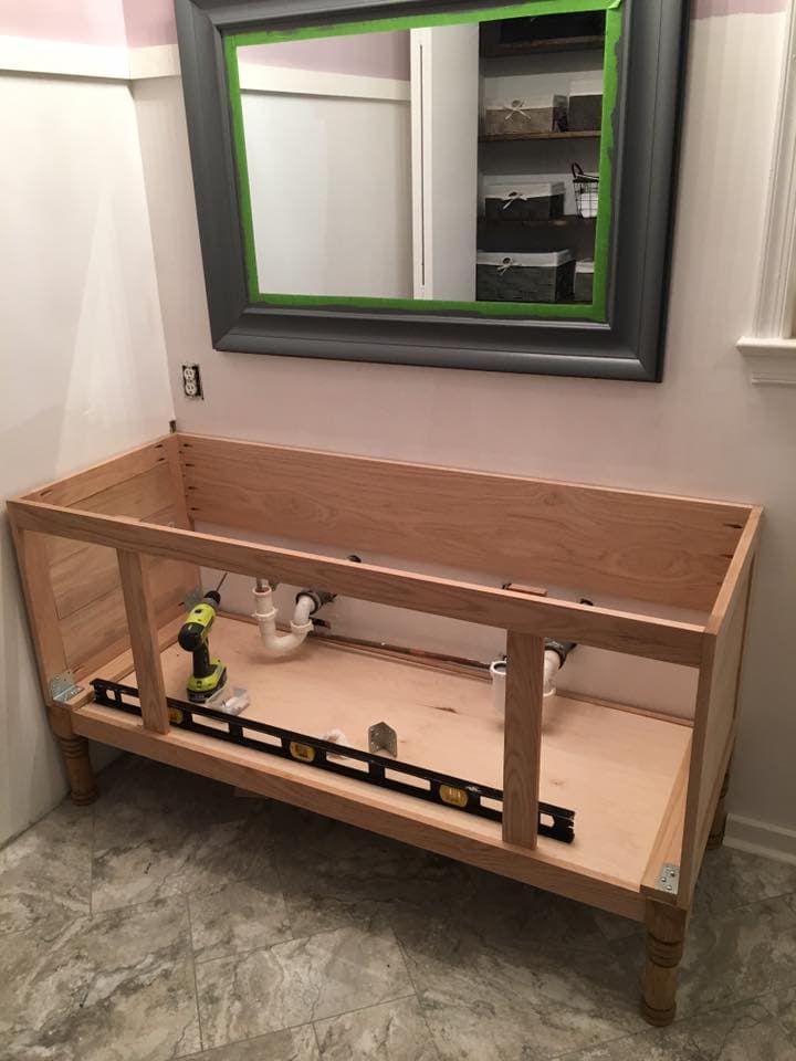 How To Build A 60 Diy Bathroom Vanity, Diy Small Bathroom Vanity Plans Woodworking