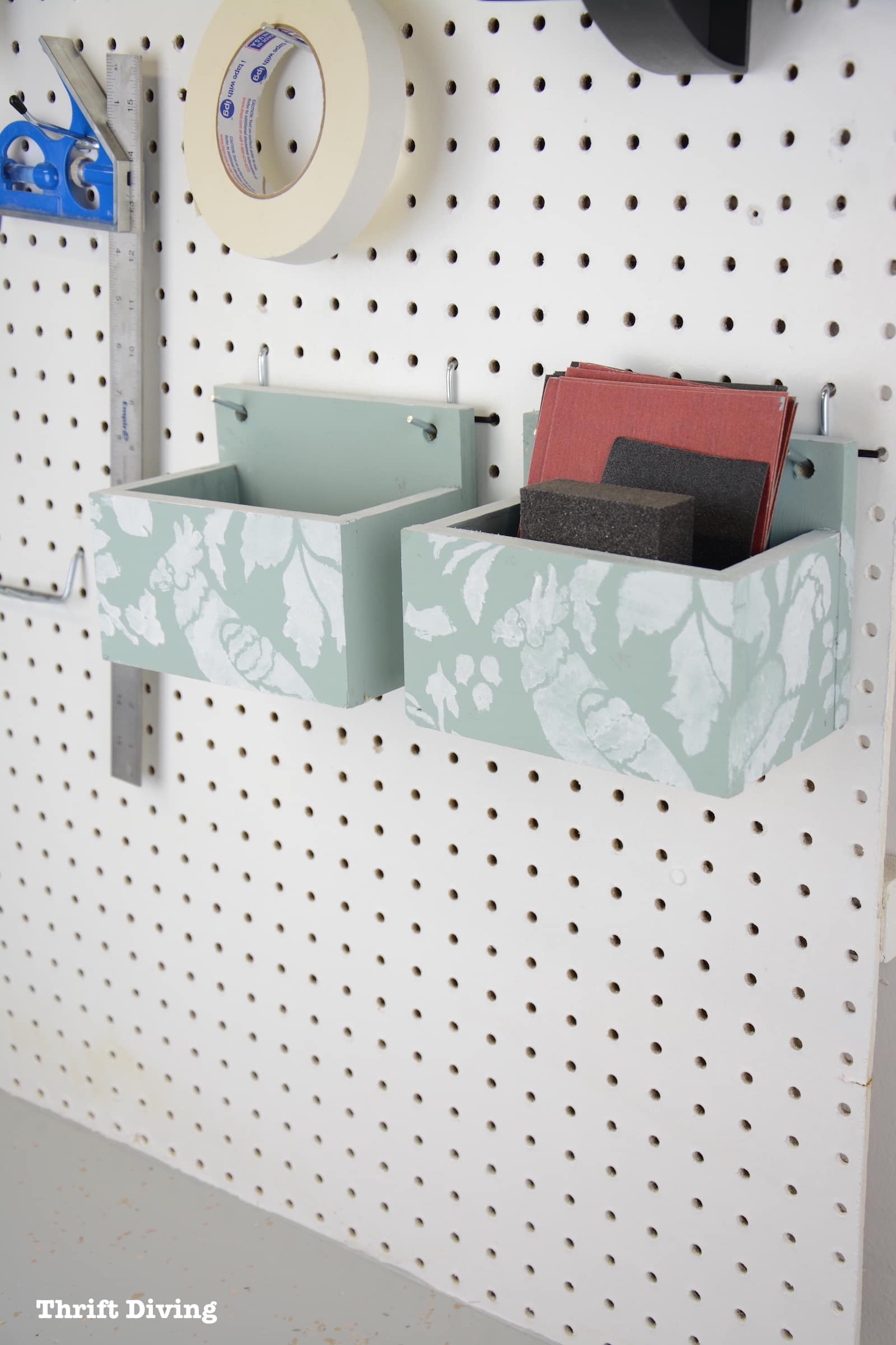 How to Make DIY Pegboard Organizers - HERO - Thrift Diving