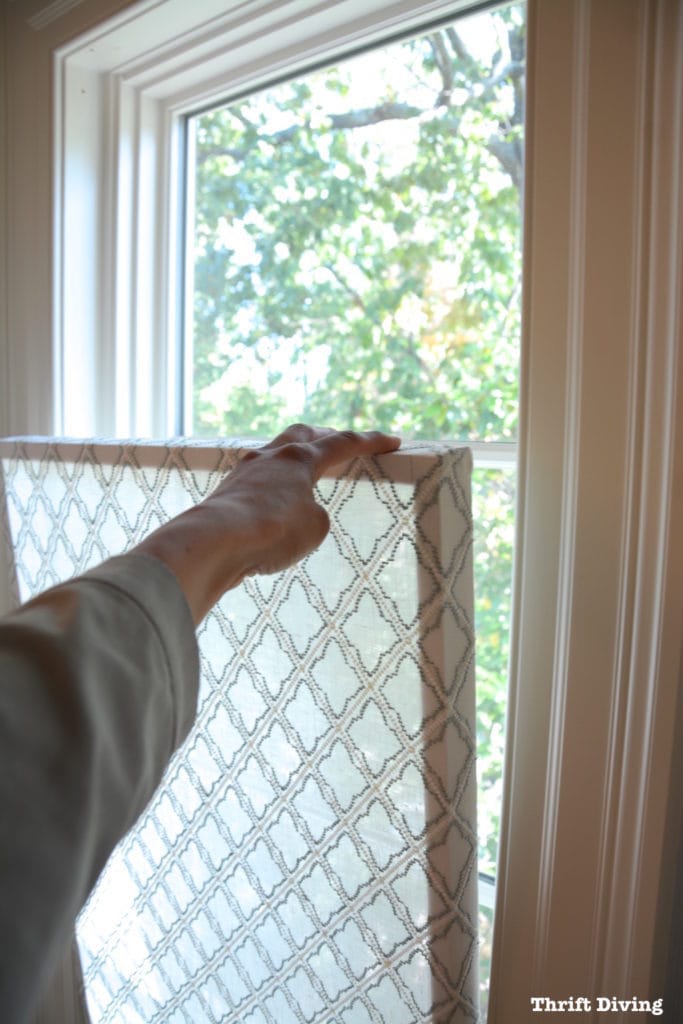 How to Make a Pretty DIY Privacy Window Screen - Thrift Diving Blog
