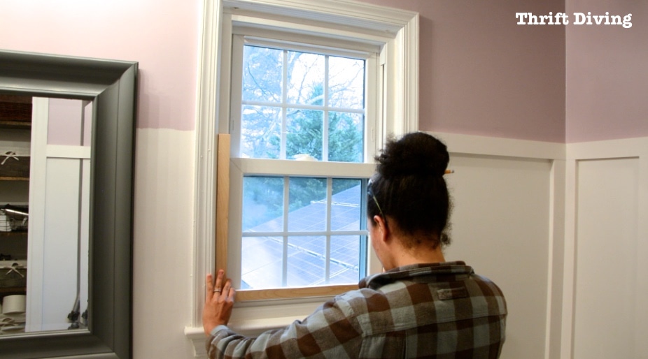 How to make a DIY privacy window screen - Test fit your window screen frame. - Thrift Diving