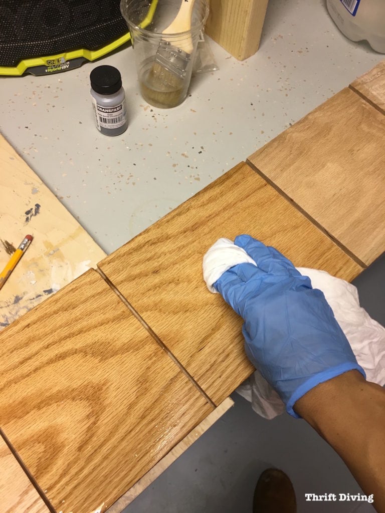 How to Dye Wood And Use Lime Wax to Finish Oak Highlight the Grain