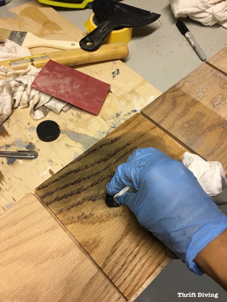 How to Dye Wood And Use Lime Wax to Finish Oak Highlight the Grain