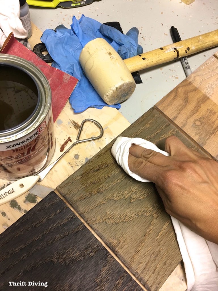 How to Dye Wood And Use Lime Wax to Finish Oak Highlight the Grain