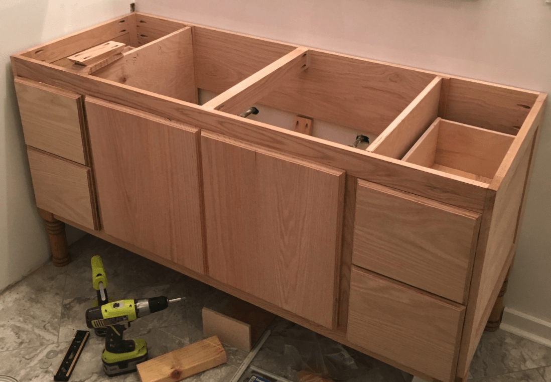 Building A Diy Bathroom Vanity Part 5, How To Build Bathroom Vanity Cabinet