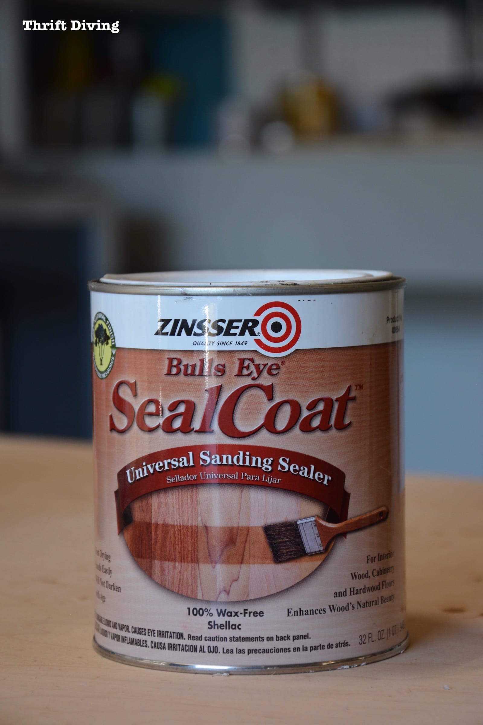 Use sanding sealer over wood dye and under top coats to create a barrier when finishing wood.