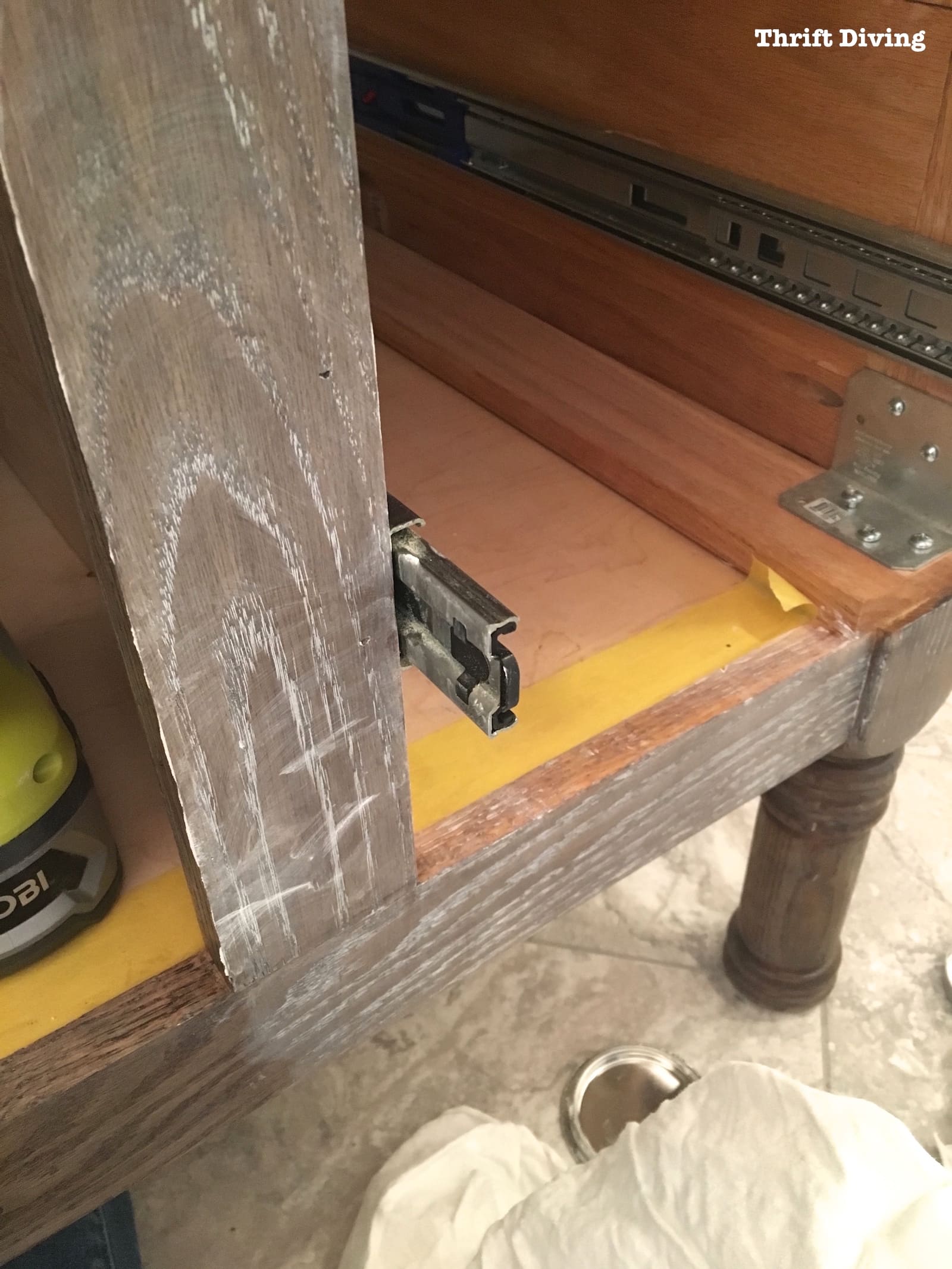 Build-a-DIY-bathroom-vanity-how-to-finish-oak - 1