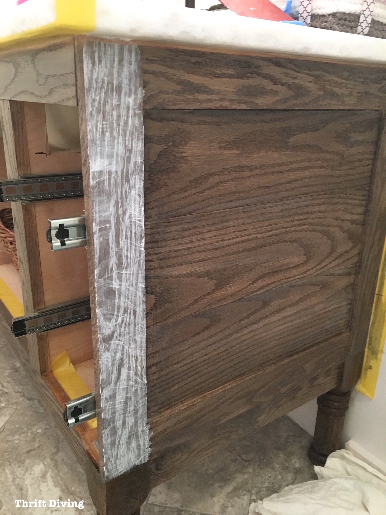 Build-a-DIY-bathroom-vanity-how-to-finish-oak - 326