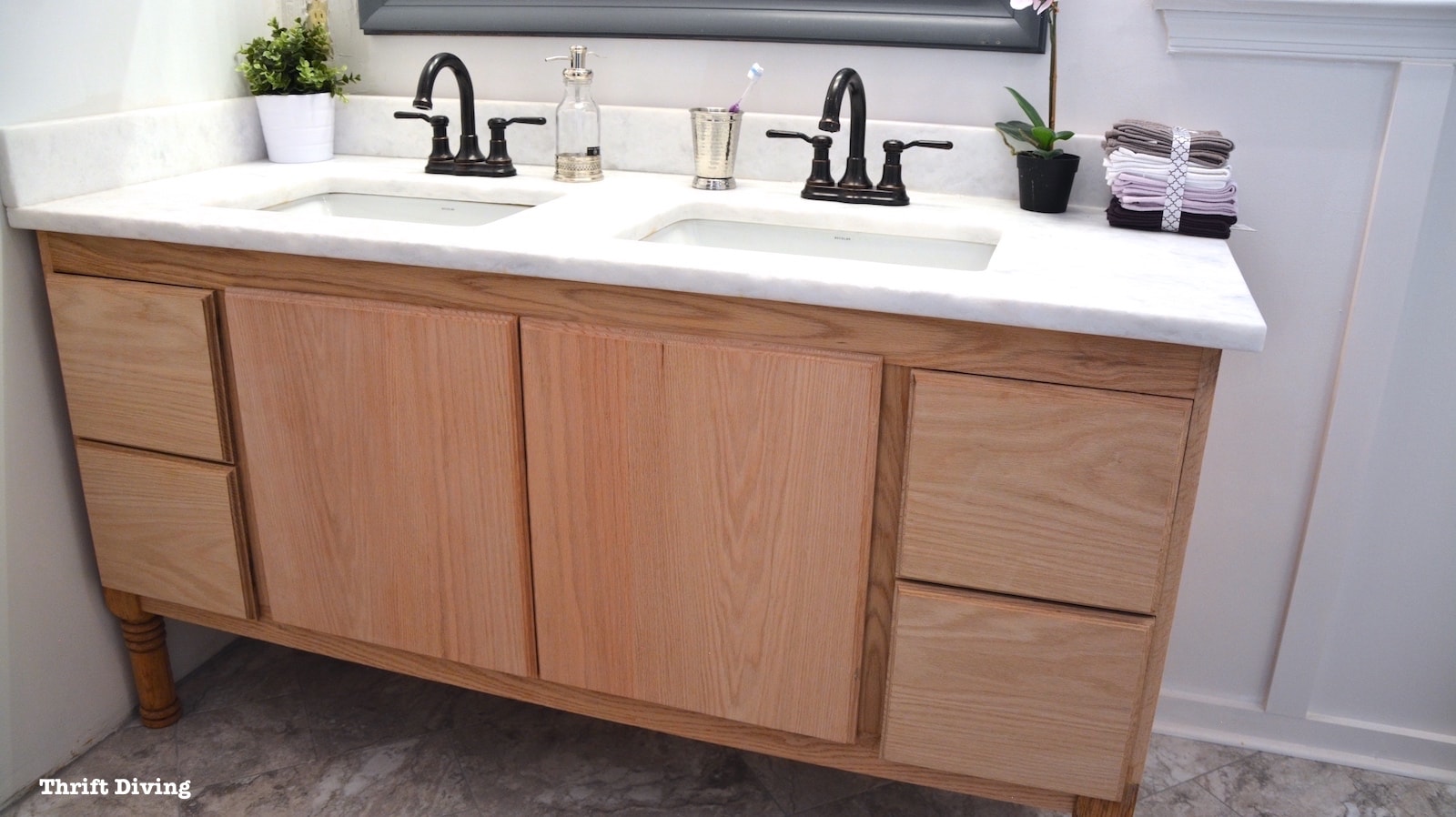 Build-a-DIY-bathroom-vanity-how-to-finish-oak - 336