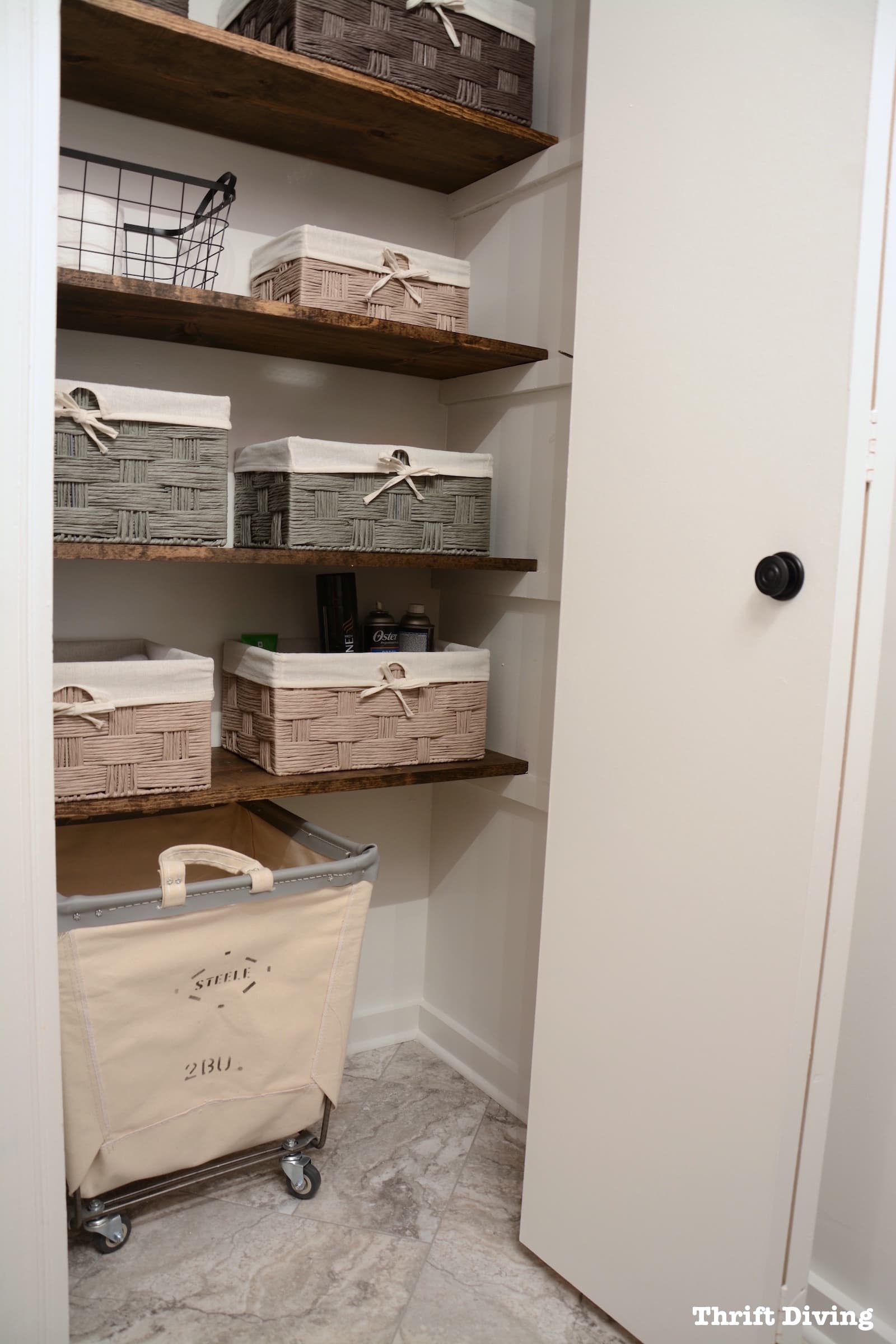 She Gave It A Go's Bathroom Closet Makeover