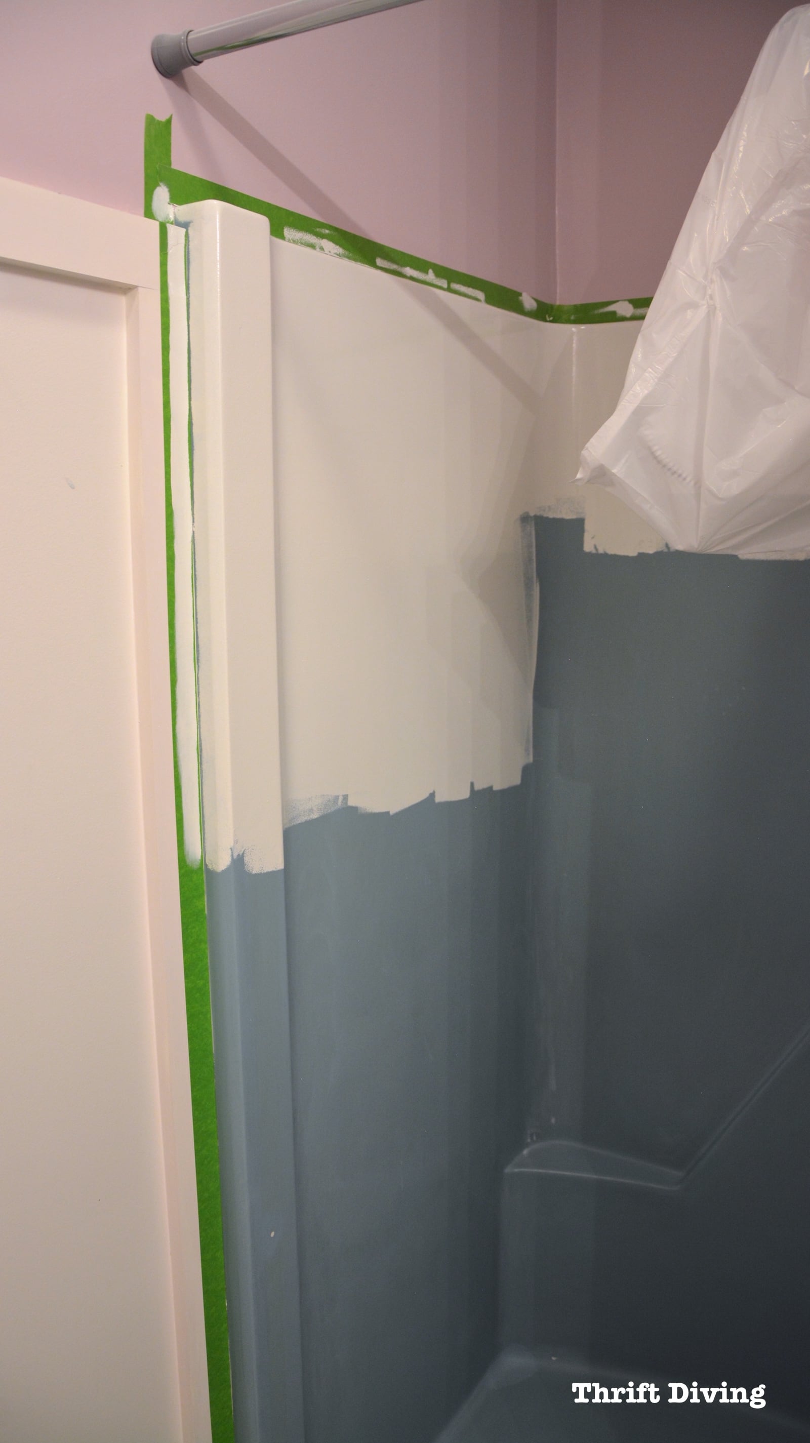 Shower-and-tub-refinishing-how-to-paint-a-shower-tub - Thrift Diving Blog - 8873