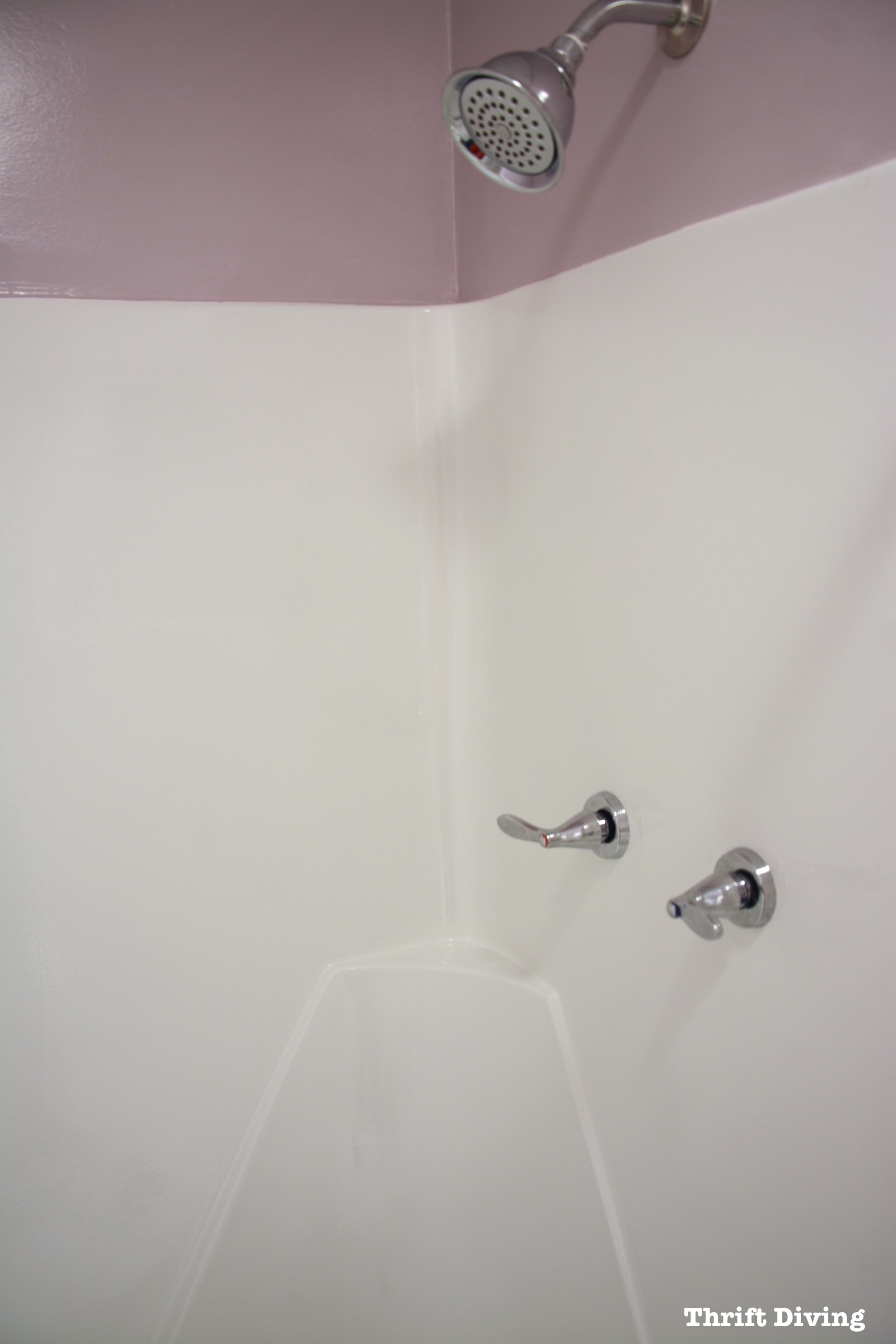 Shower-and-tub-refinishing-how-to-paint-a-shower-tub - Thrift Diving Blog - 9613