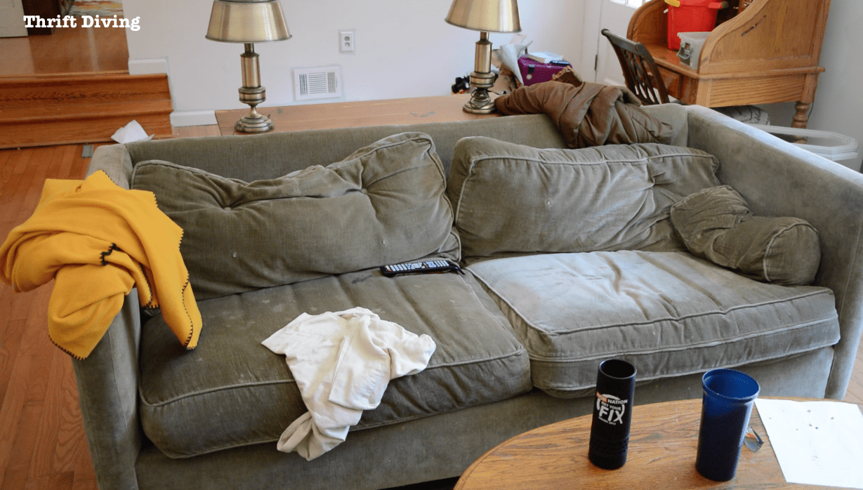 How to clean a sofa - Steam Cleaner - Thrift Diving