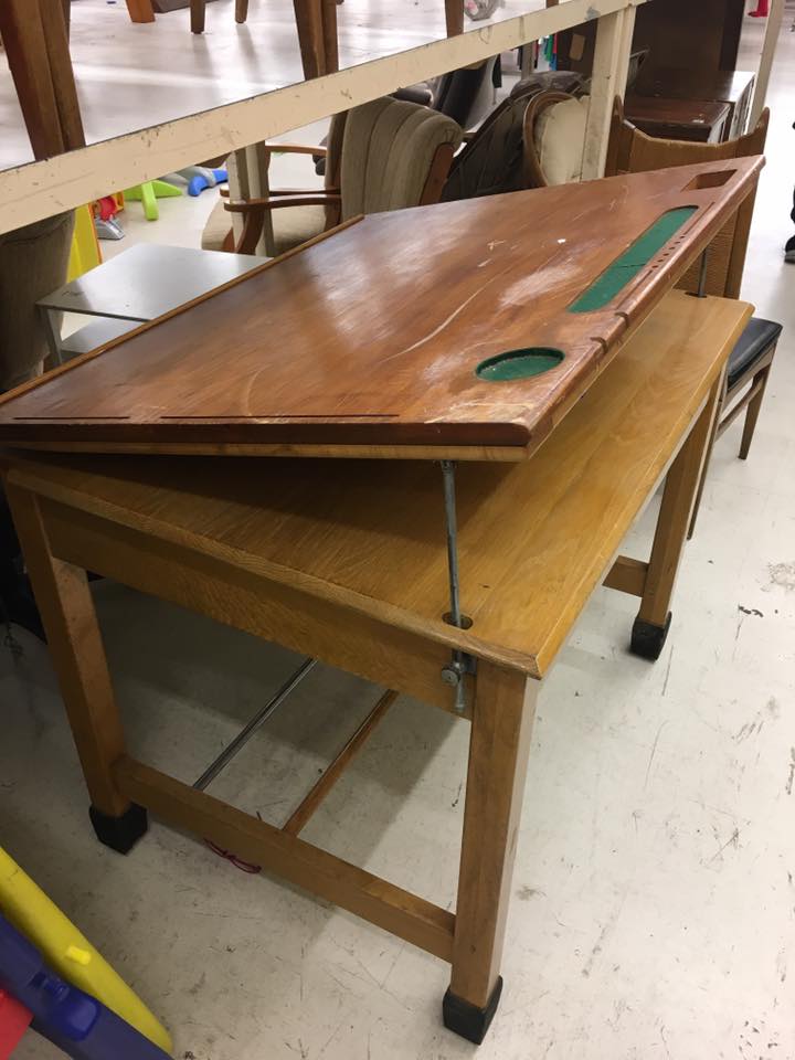 Vintage drafting table from the thrift store. - Thrift Diving