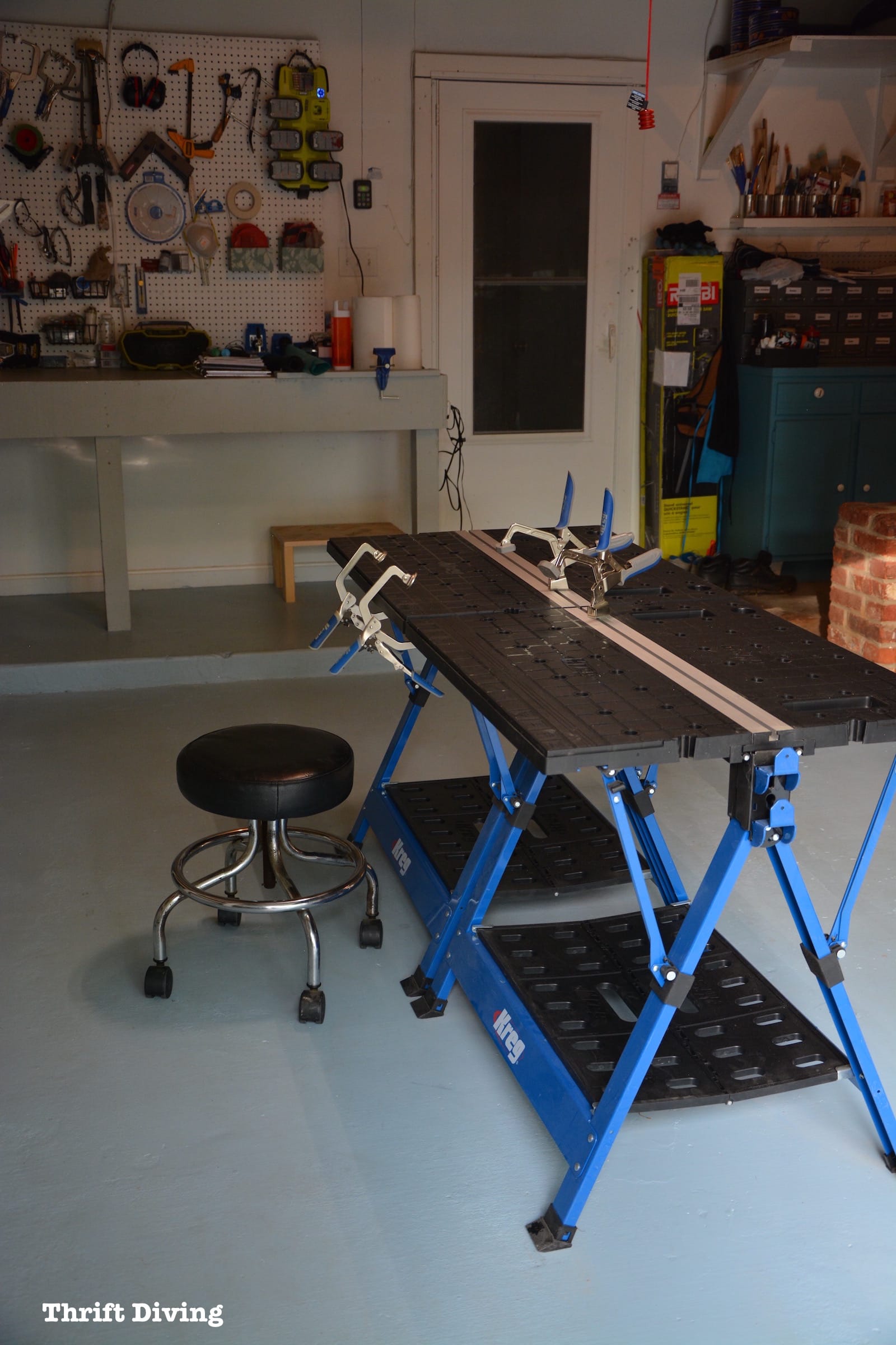How to Paint a Garage Floor - Kreg Mobile Project Center - Thrift Diving