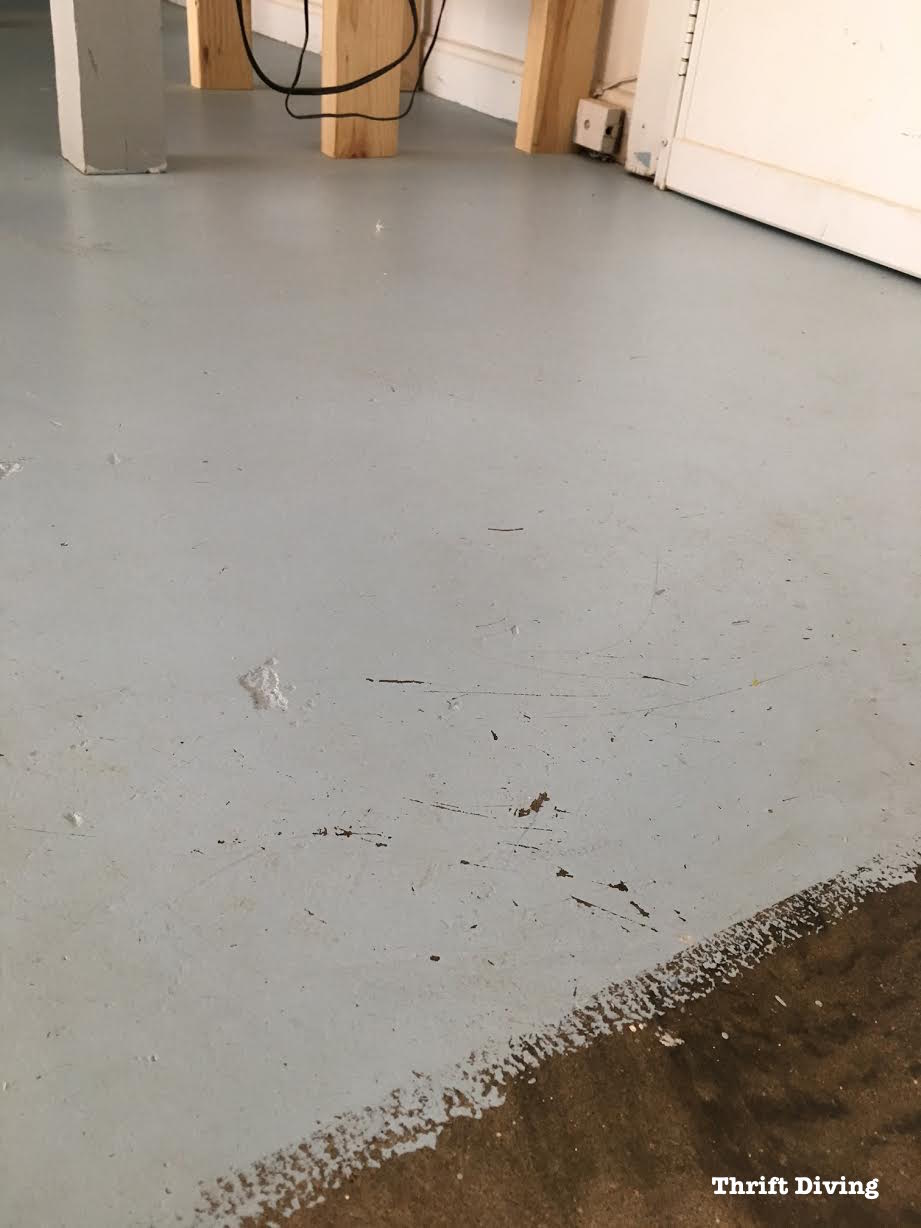 Painting a garage floor - does it work - Thrift Diving