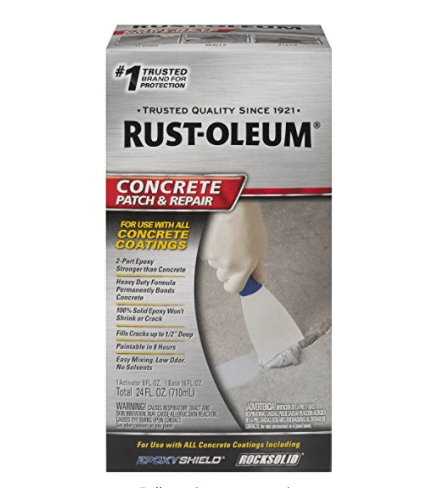Rust-Oleum Epoxy Shield Concrete Patch and Repair - Paint a garage floor - Fill the cracks - Thrift Diving