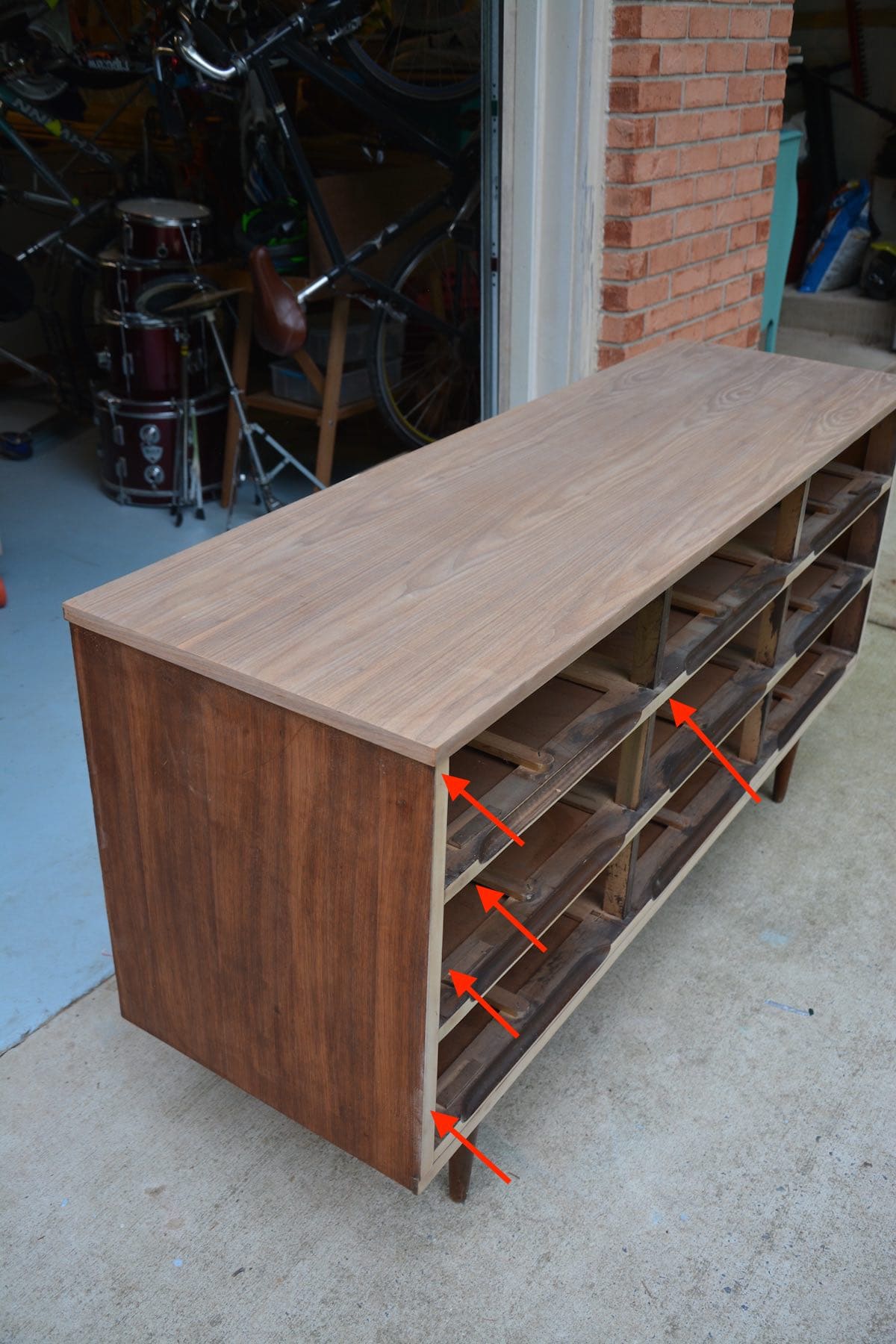 Mid Century Modern Dresser Makeover Stripped Refinished