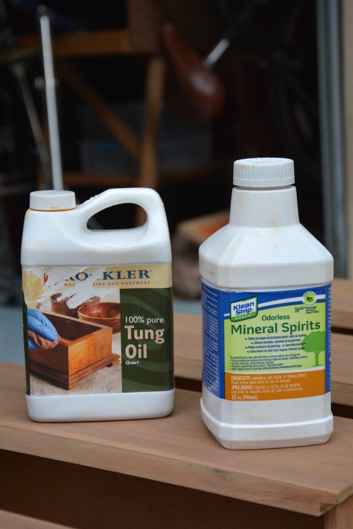 Mid-Century Modern Dresser Makeover Stripped and Refinished - Don't use the "green" version of mineral spirits when mixing it with tung oil. - Thrift Diving