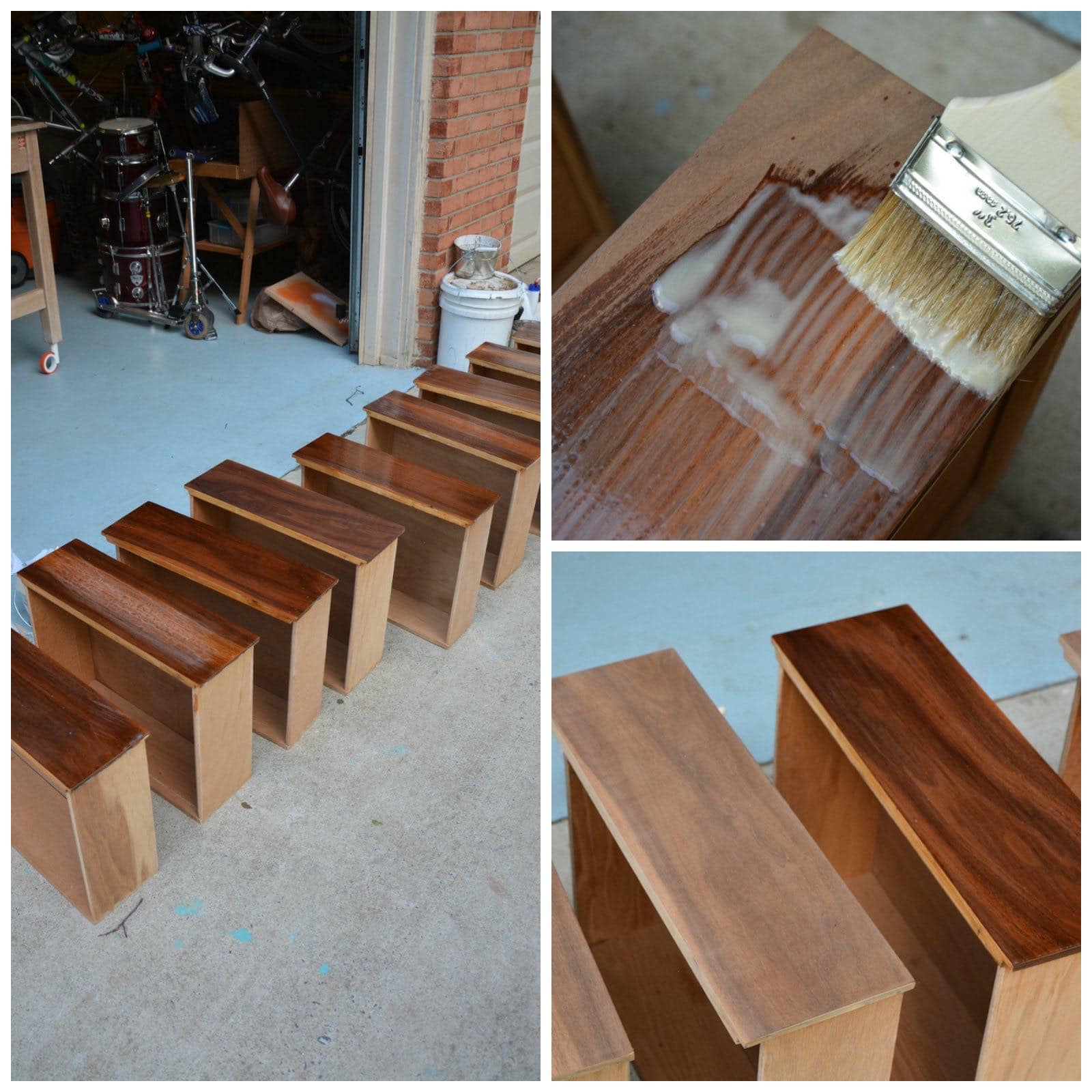 Mid-Century Modern Dresser Makeover Stripped and Refinished - Applying tung oil mixture. - Thrift Diving