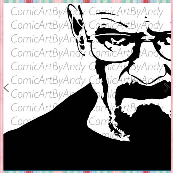 Buy stencils for furniture and walls by going online to Etsy.com and search for artists with great stencils that may not be available anywhere else, like this Breaking Bad stencil. | Thrift Diving