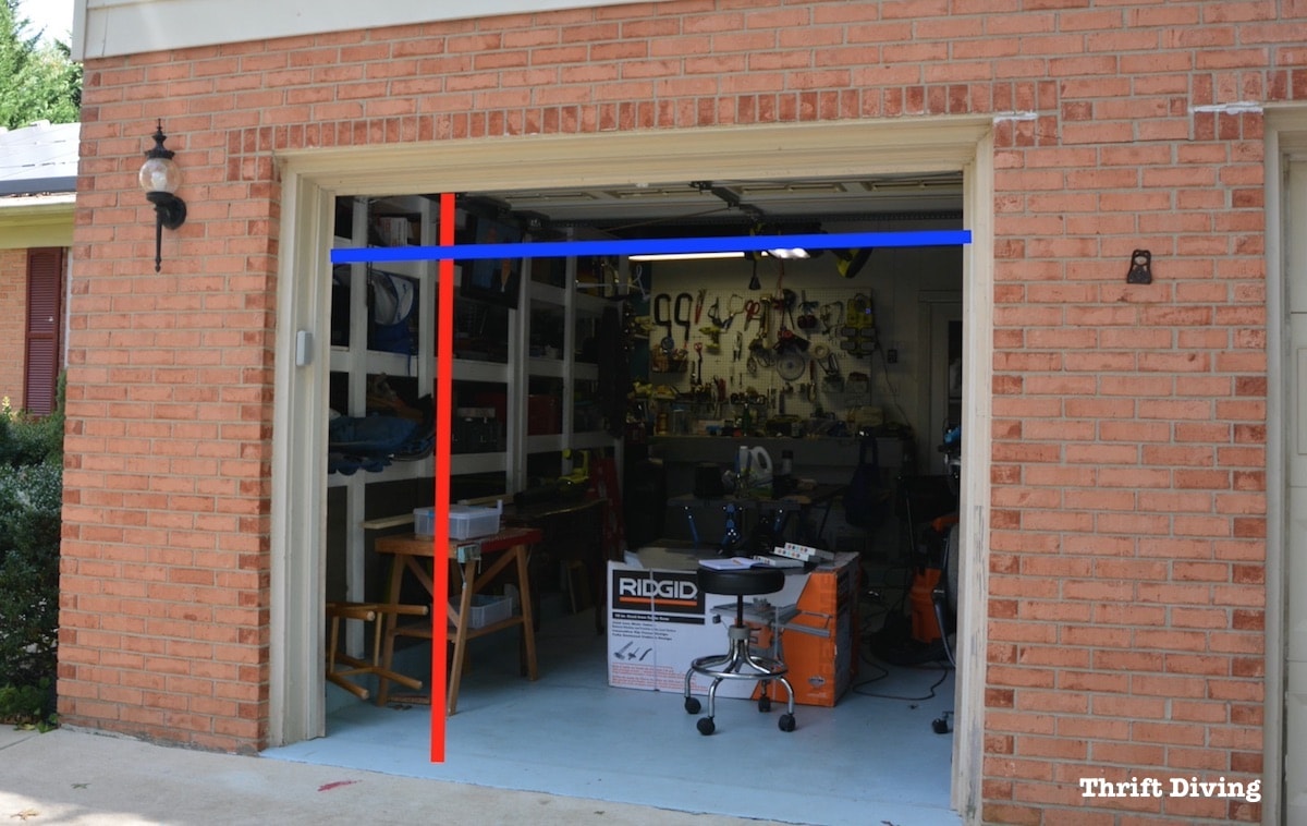 How to make a garage door screen - Garage door screen 8x7 measurements. Be sure to include seam allowances. - Thrift Diving
