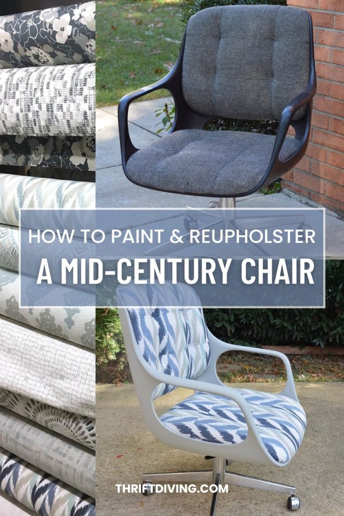 BEFORE and AFTER: Reupholster a Mid-Century Modern Chair