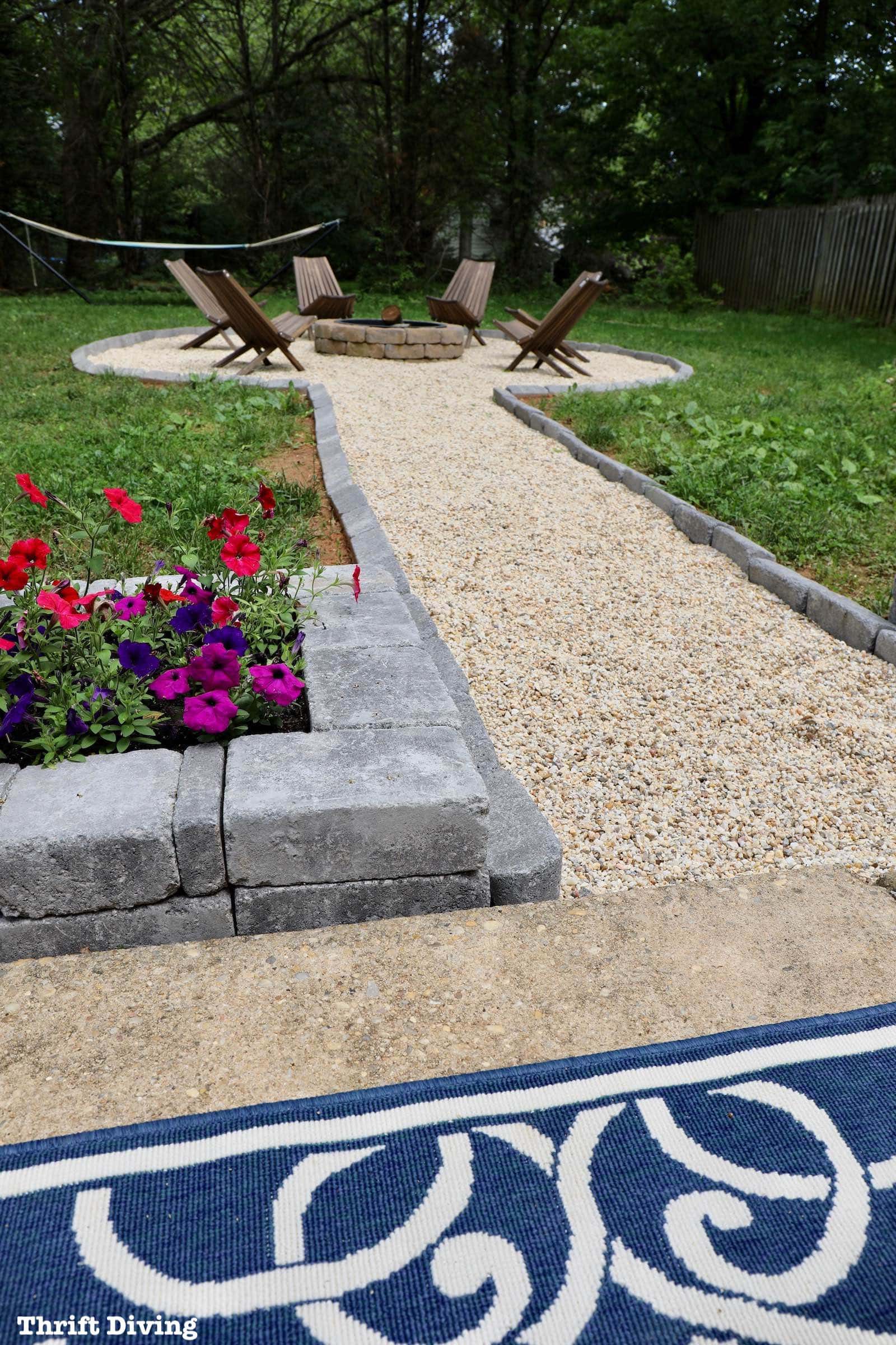 Patio Makeovers How To Build A Diy Stone Walkway With Decorative