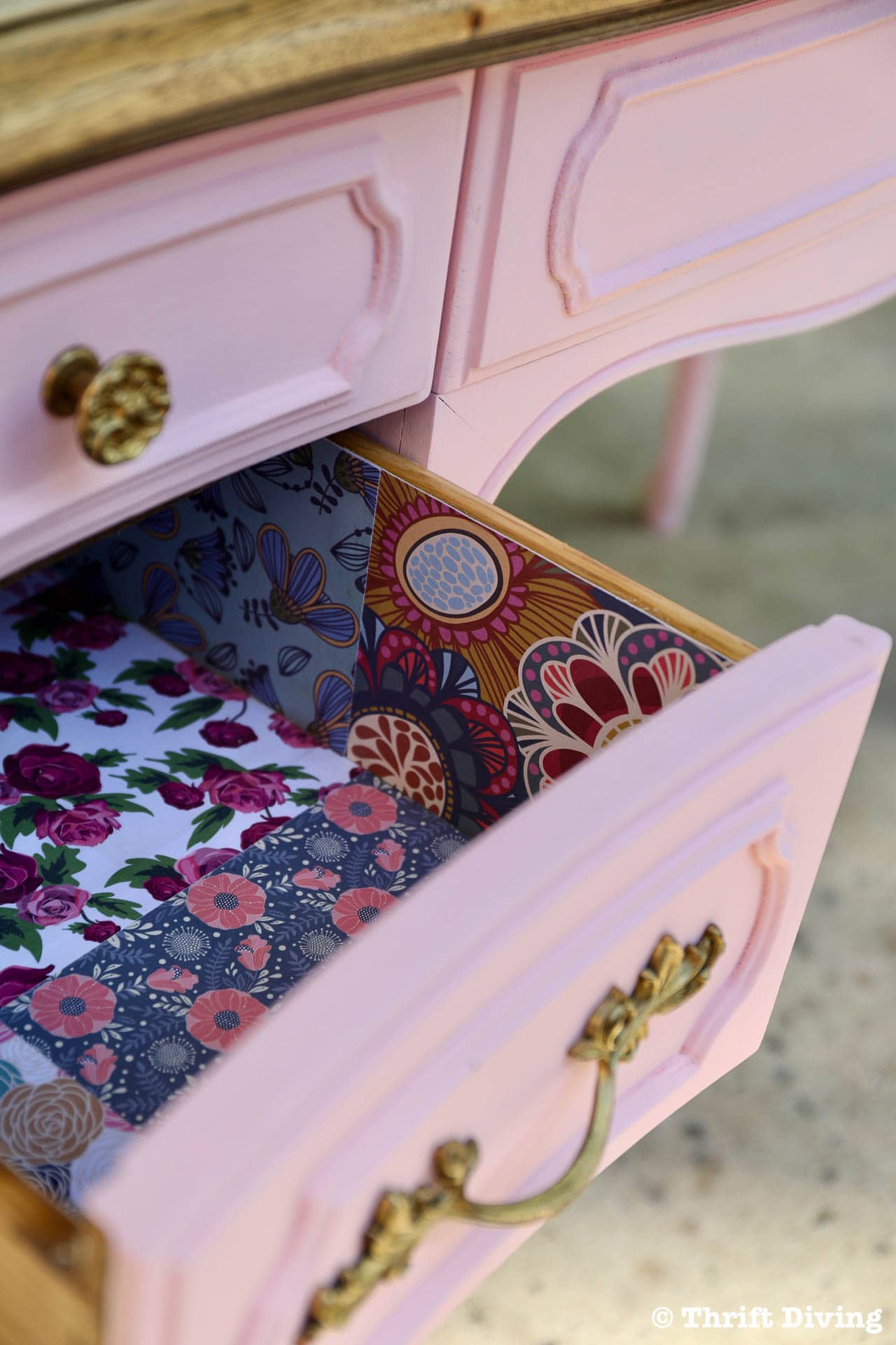 Nursery Progress: Lining Our Drawers With Paper & Mod Podge