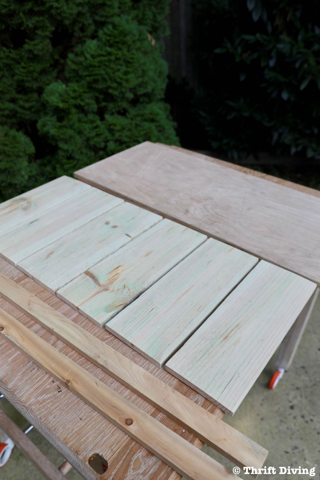 How to Build a Bat House - Wood needed to build a bat house - Cedar boards and red oak plywood - Thrift Diving