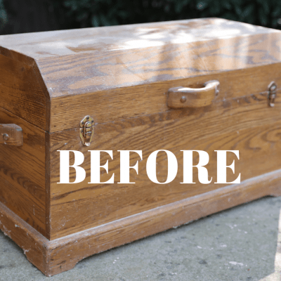 BEFORE & AFTER: Using Liming Wax on an Oak Wood Chest