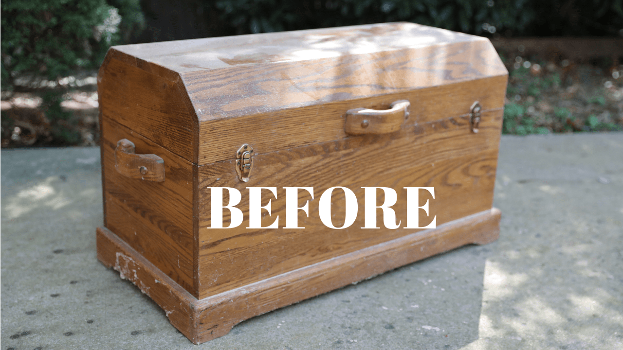 BEFORE & AFTER: Using Liming Wax on an Oak Wood Chest