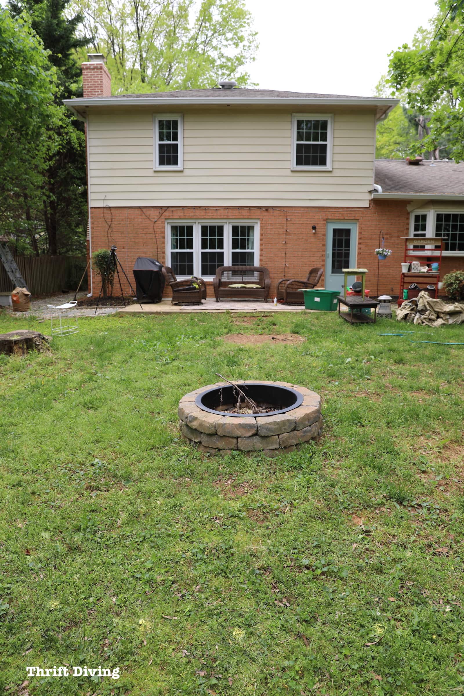 Outdoor Makeover - Creating a DIY Outdoor Makeover - The backyard was boring. - Thrift Diving