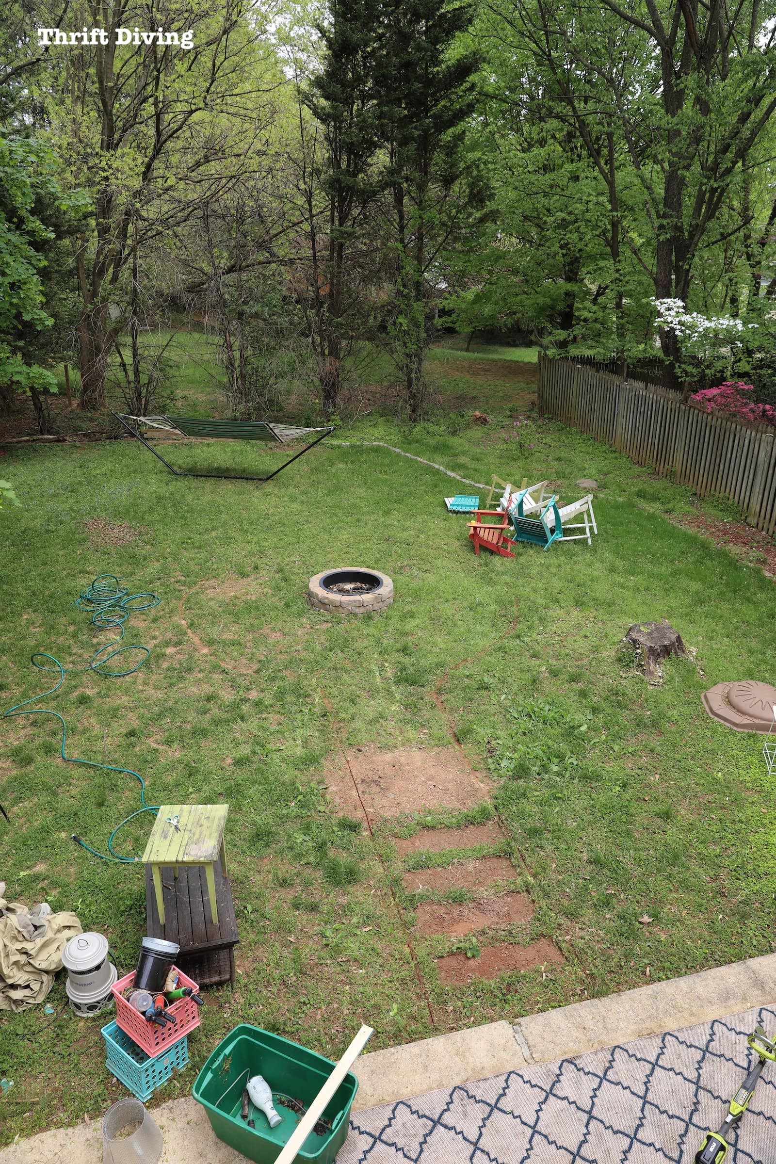 Outdoor Makeover - Creating a DIY Outdoor Makeover - BEFORE - Thrift Diving