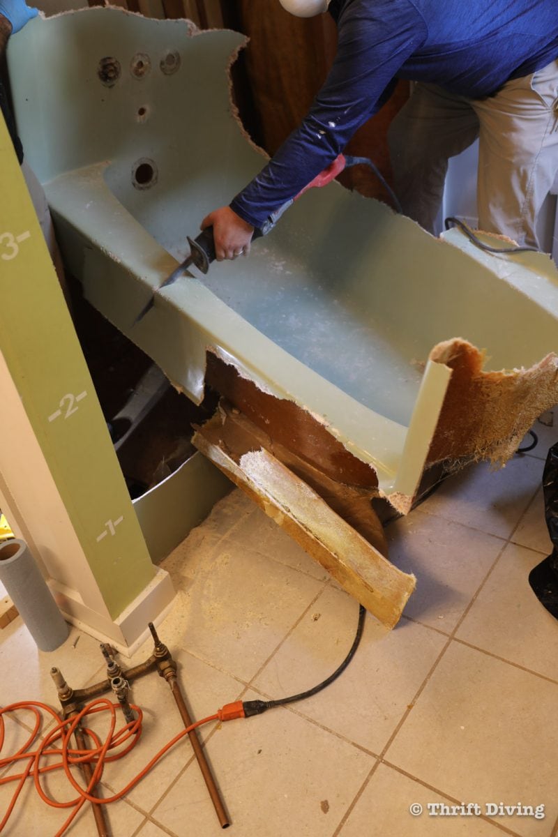 BEFORE & AFTER Replacing My Fiberglass Bathtub Thrift Diving Blog