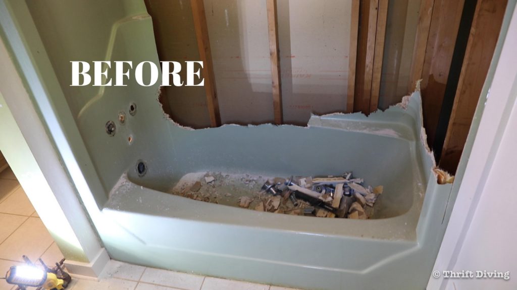 How to Remove an Old Bathroom Vanity Thrift Diving Blog