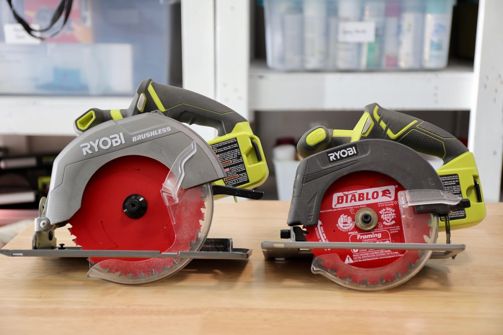 Ryobi battery circular saw blade size hot sale