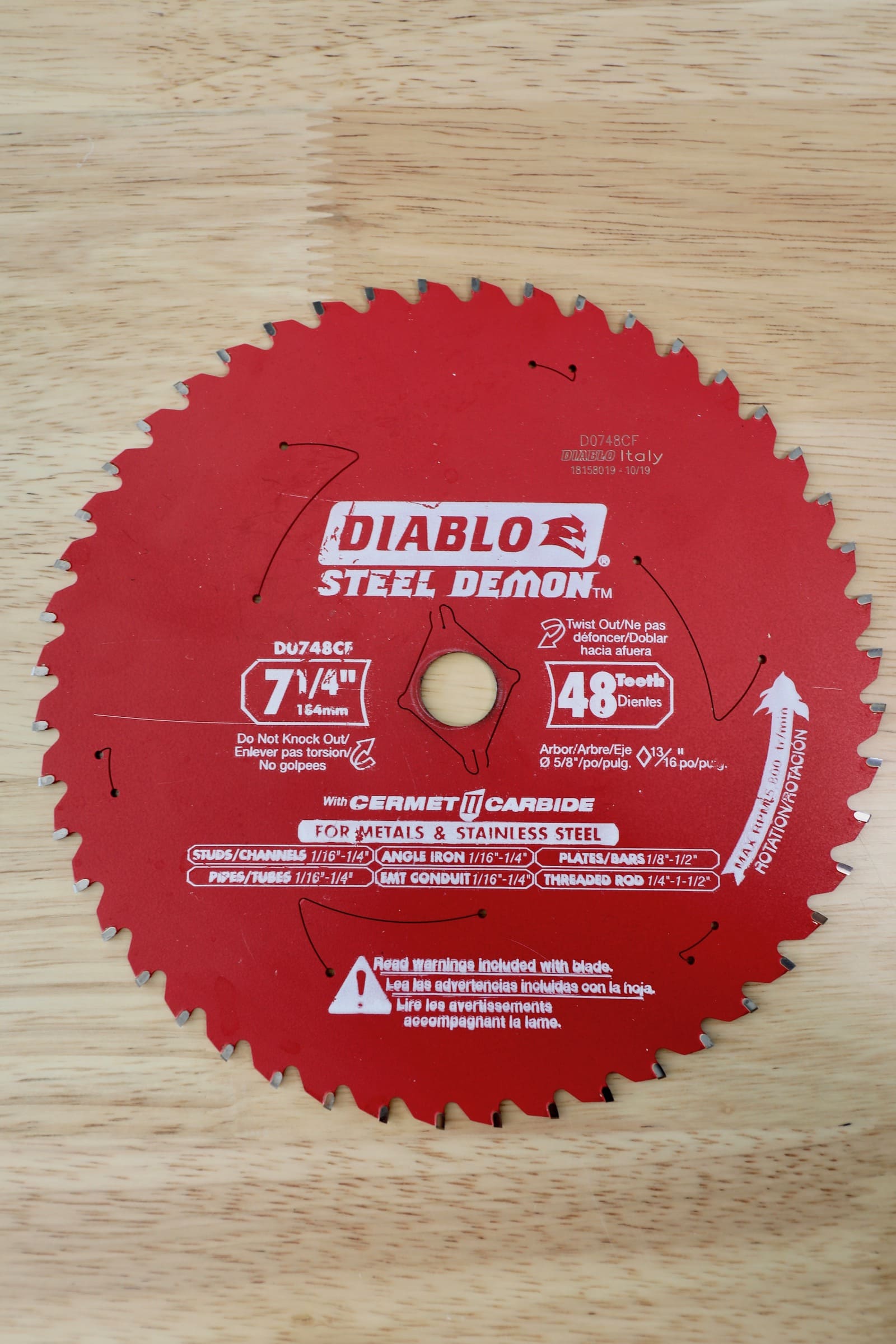 Diablo's Steel Demon circular saw blade is a metal cutting blade for both metal and stainless steel. - Thrift Diving