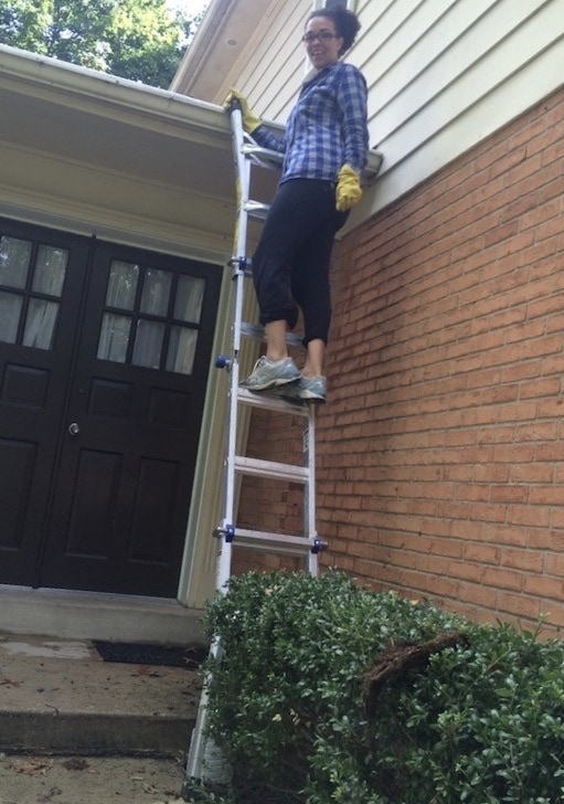 Clean your gutters yourself, but be careful when climbing ladders.