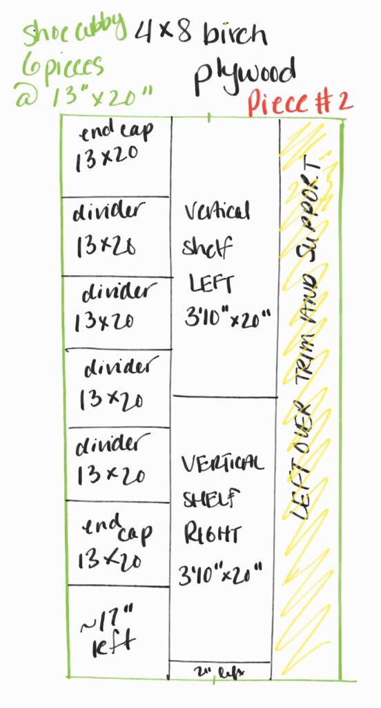 How to Build a Walk-in Closet Organizer From Scratch - Create a hand-drawn cut list. - Thrift Diving