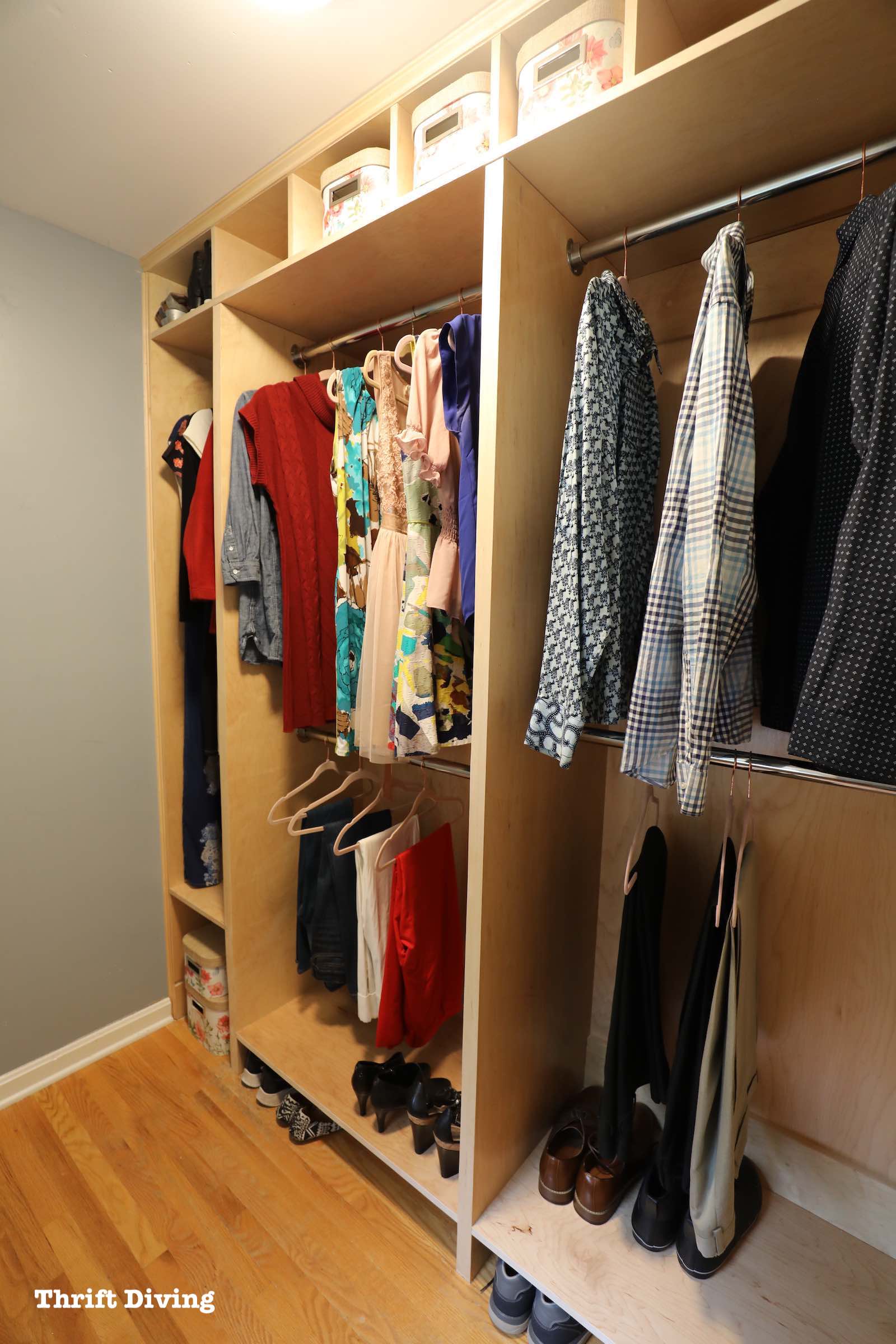 Custom built-in closet.