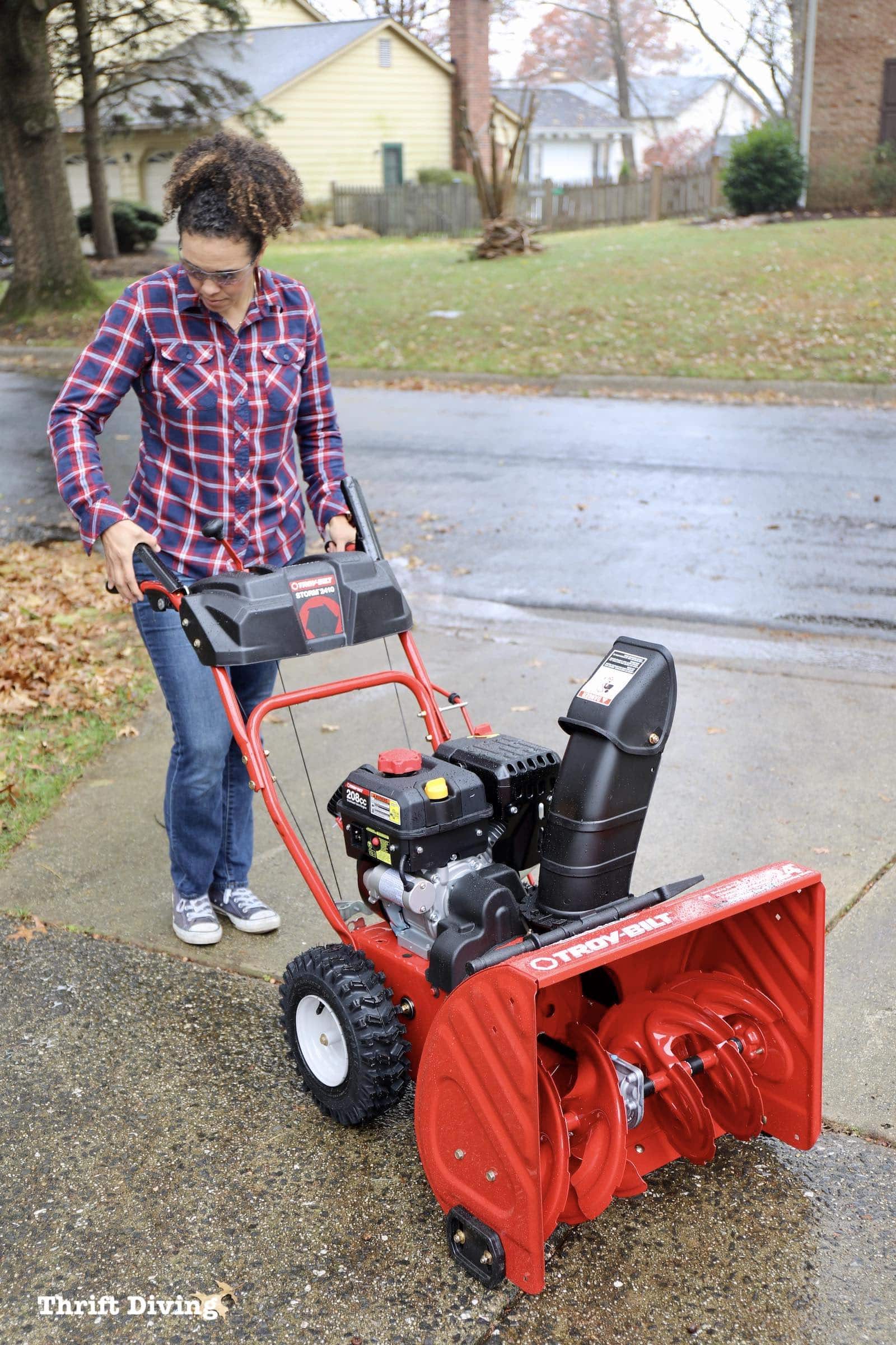 Get prepared for winter with a heavy-duty snowblower - Troy-Bilt Storm 2410 - Thrift Diving