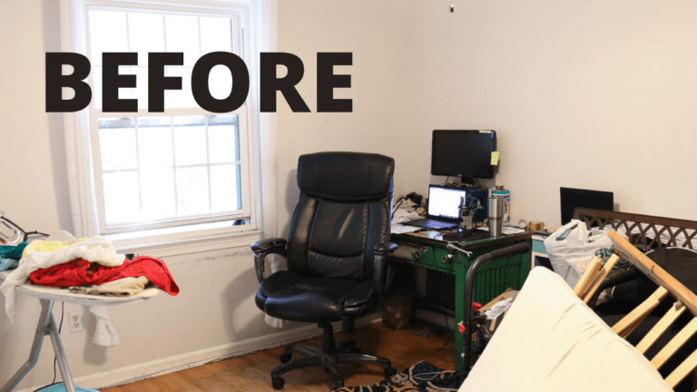 BEFORE & AFTER: Office Makeover for My Husband!
