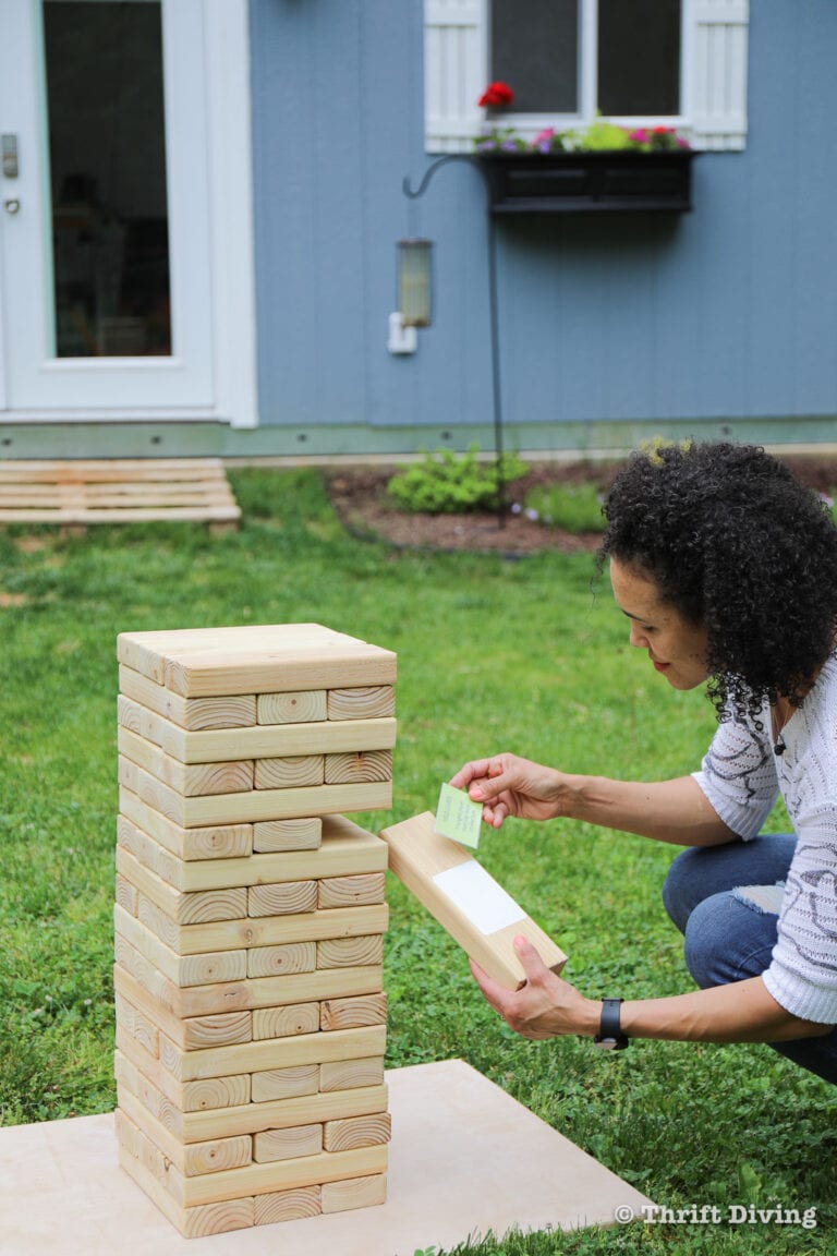Giant Jenga “Truth or Dare” for ALL AGES!